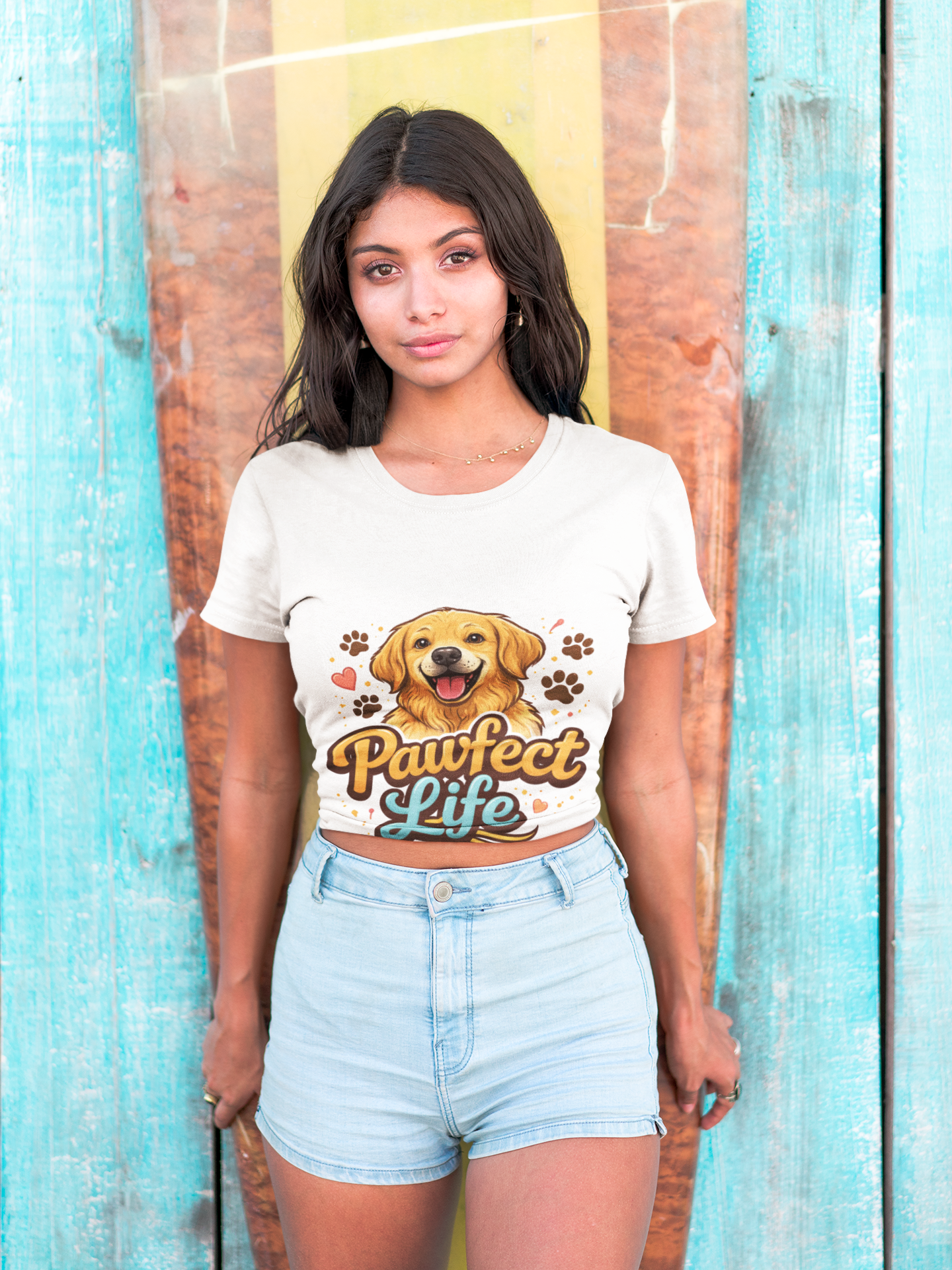 T-Shirt — "Pawfect Life" Golden Retriever Graphic Tee