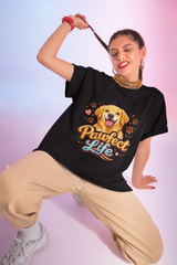 T-Shirt — "Pawfect Life" Golden Retriever Graphic Tee