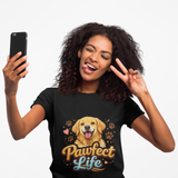 T-Shirt — "Pawfect Life" Golden Retriever Graphic Tee