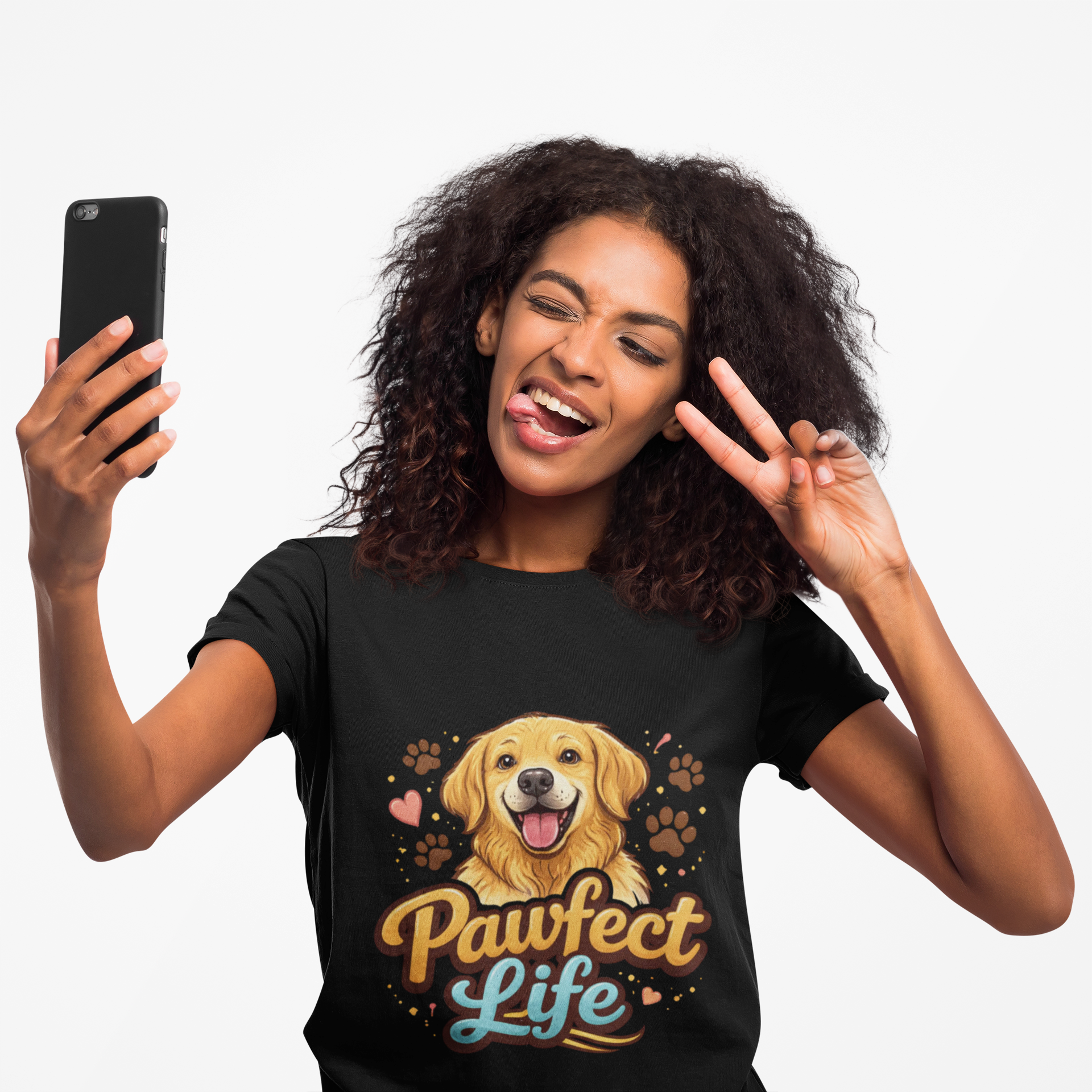 T-Shirt — "Pawfect Life" Golden Retriever Graphic Tee
