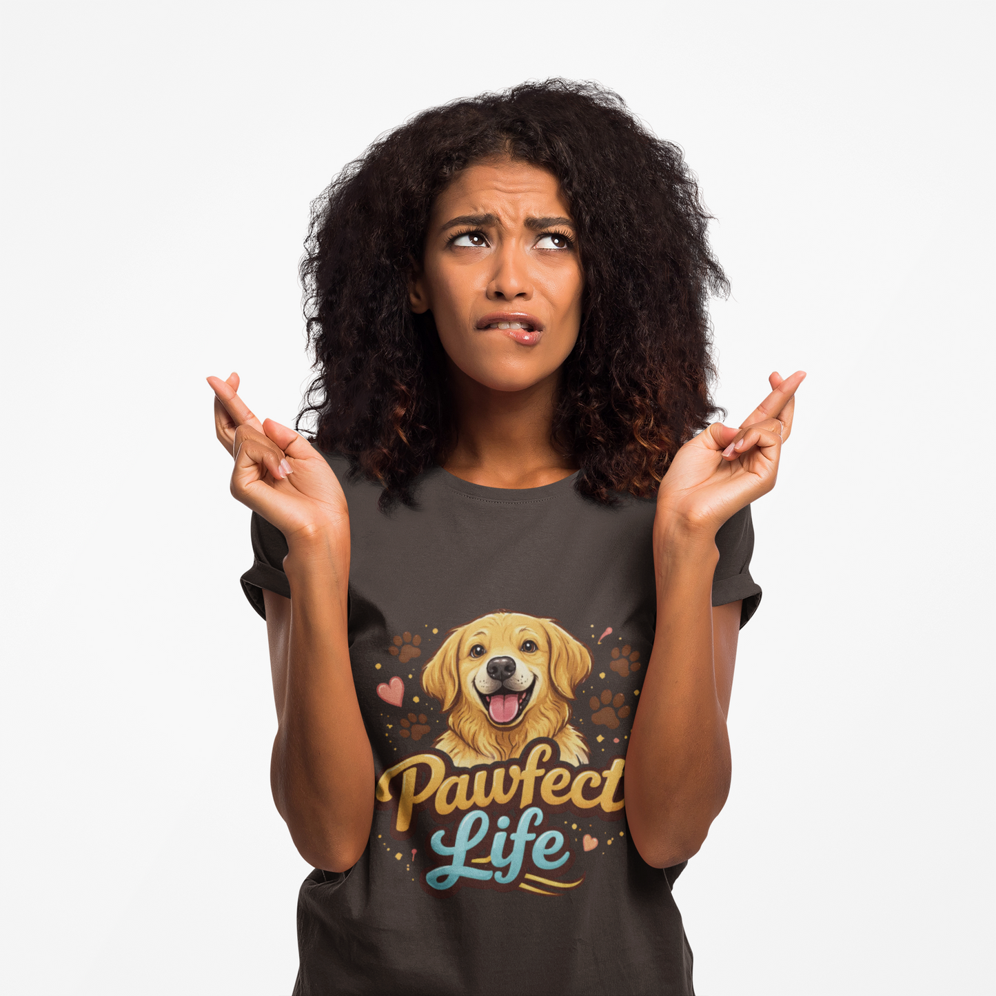 T-Shirt — "Pawfect Life" Golden Retriever Graphic Tee