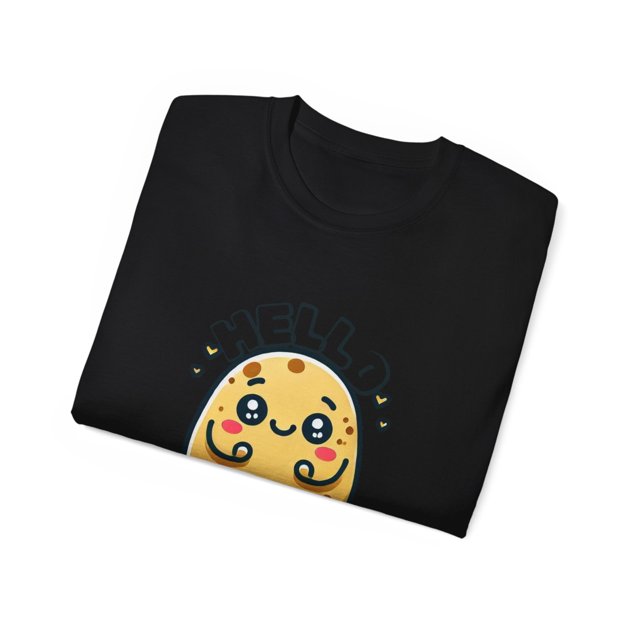 Hello Potato Cute Kawaii Tee — Funny Cartoon Veggie Shirt