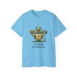 Turtle Fitness Tee — "Fun Today, Fit Tomorrow" Cute Workout Graphic Shirt