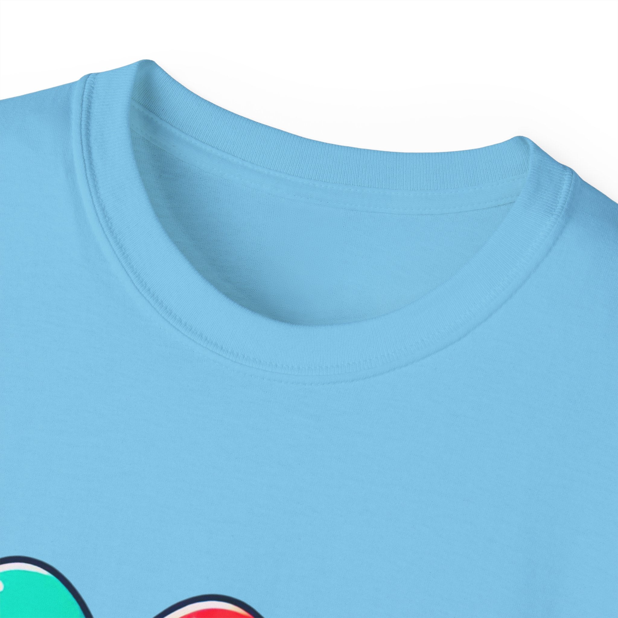 Cute Easter Egg Trio T‑Shirt — Colorful Cartoon Eggs Graphic Tee