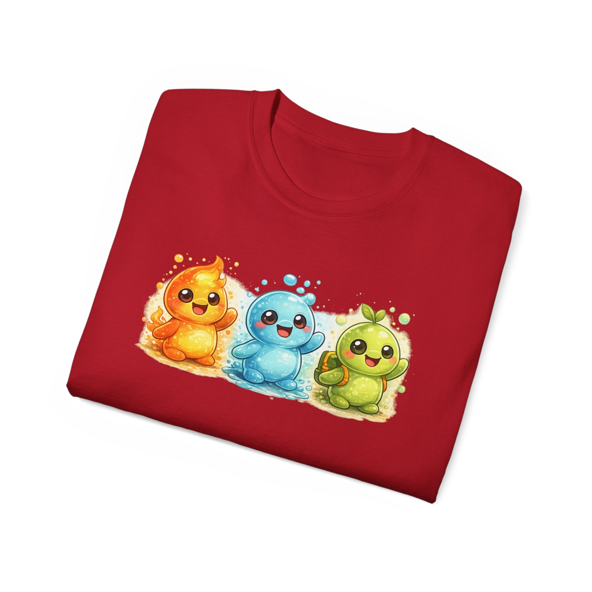 Cute Trio Slime Tee — Colorful Kawaii Slime Characters T-Shirt
