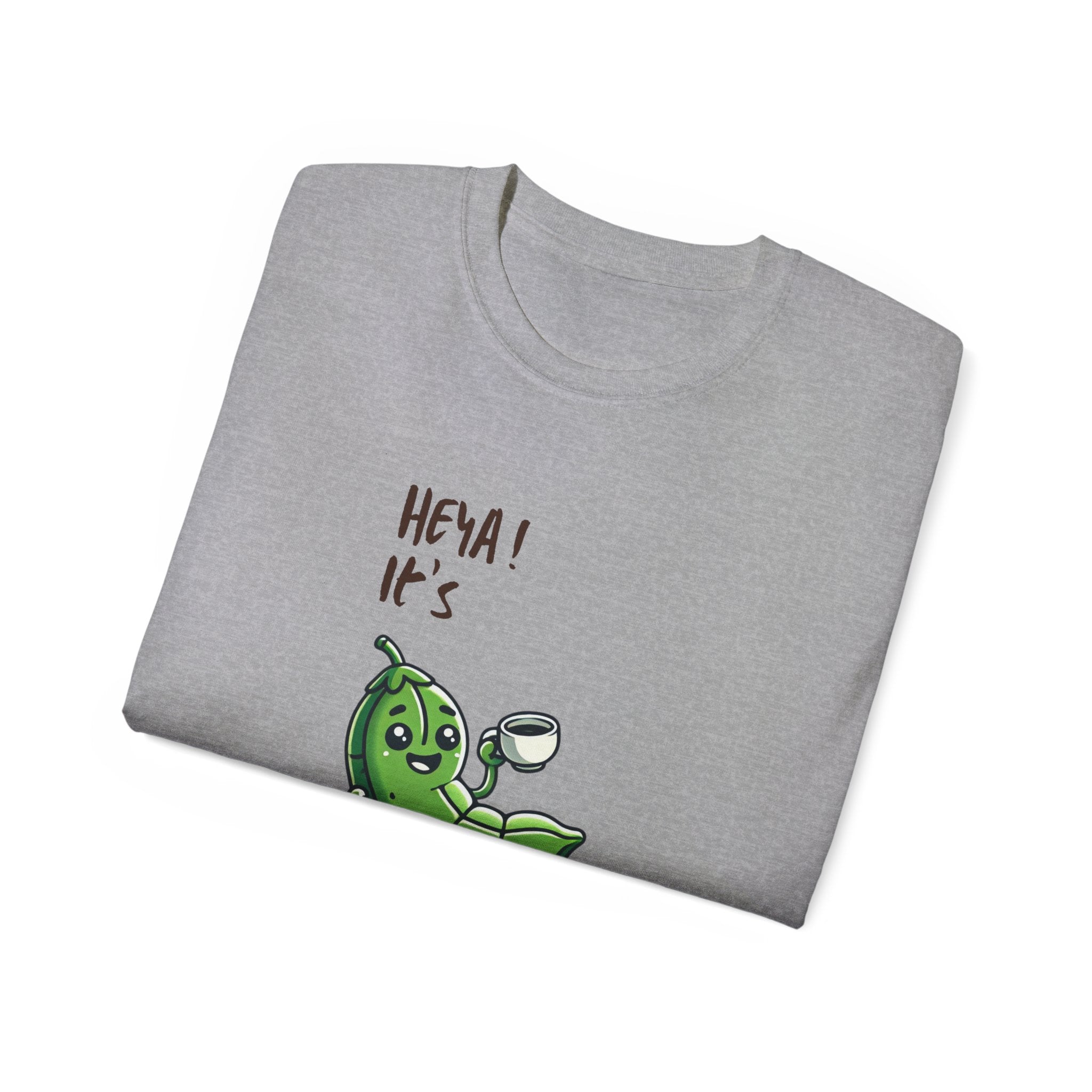 Pea Relaxing Tee — "Heya! It's A Long Time..." Funny Vegetable Graphic Shirt