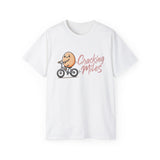 Cracking Miles Cycling T‑Shirt — Cute Egg Biker Tee