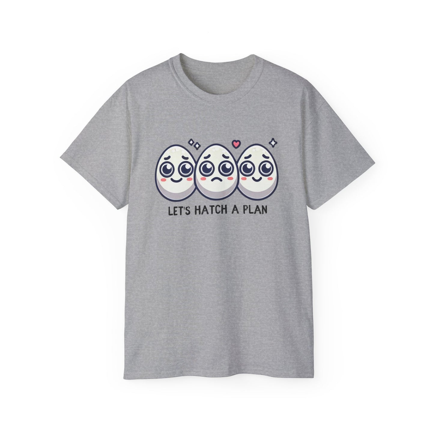 Let's Hatch a Plan Tee — Cute Egg Trio Graphic T-Shirt