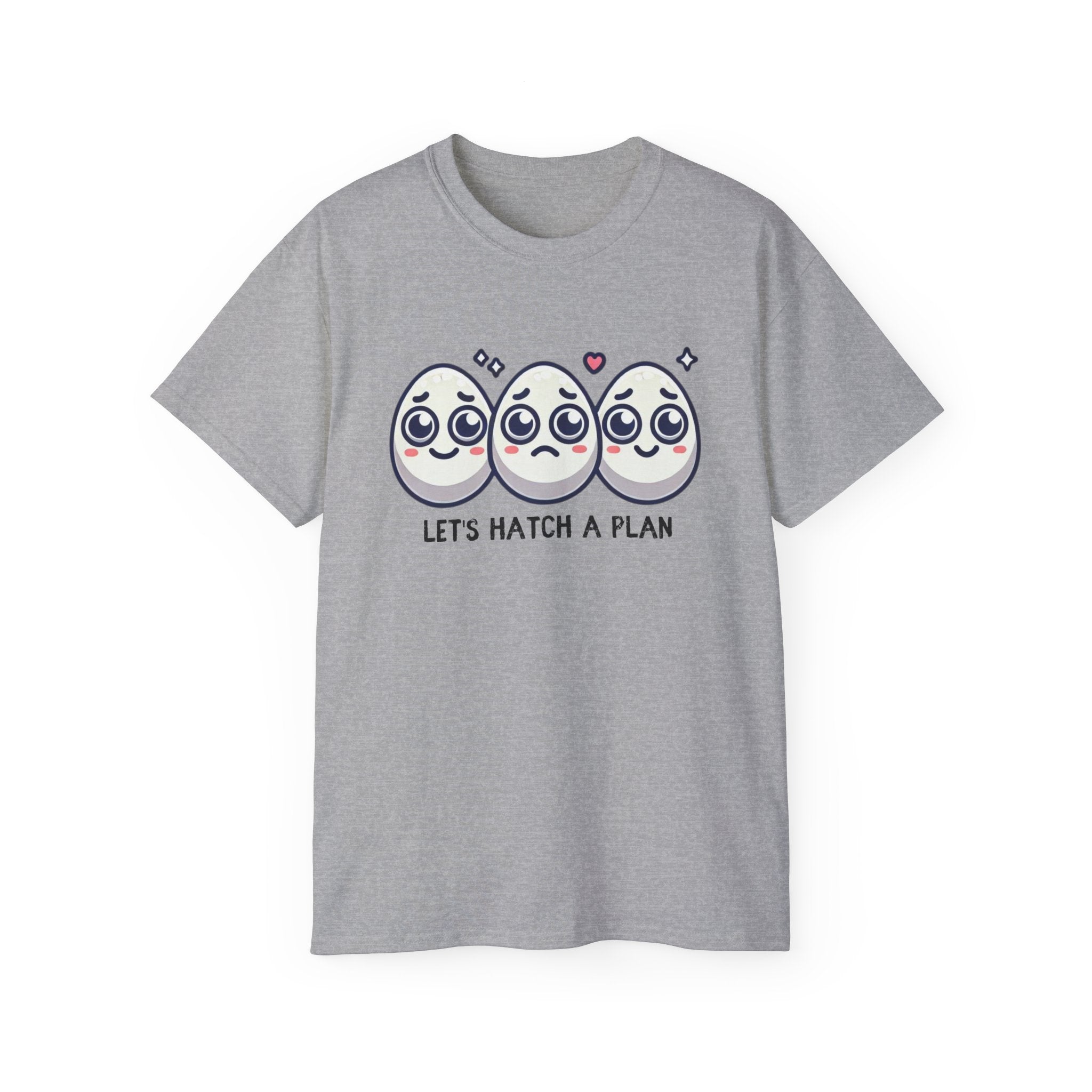 Let's Hatch a Plan Tee — Cute Egg Trio Graphic T-Shirt