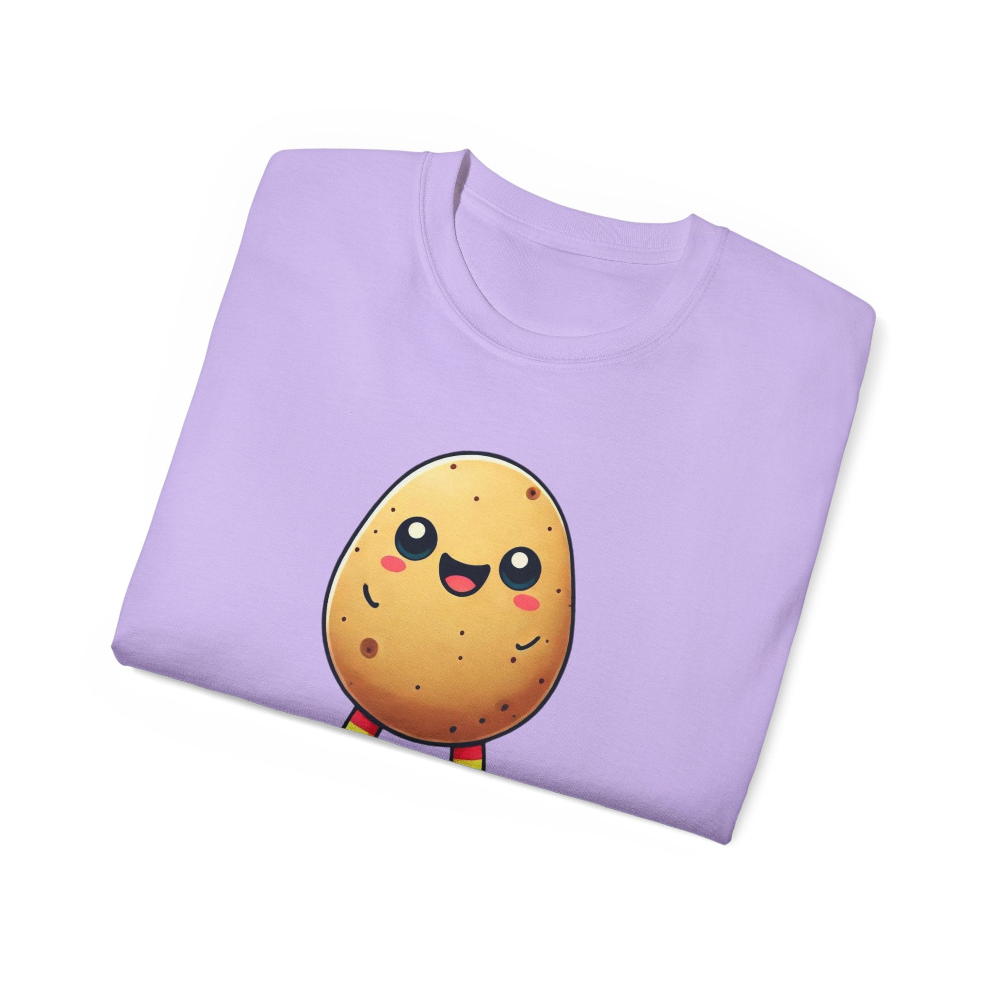 Potato Character T‑Shirt — Cute Kawaii 'Hello!' Tee