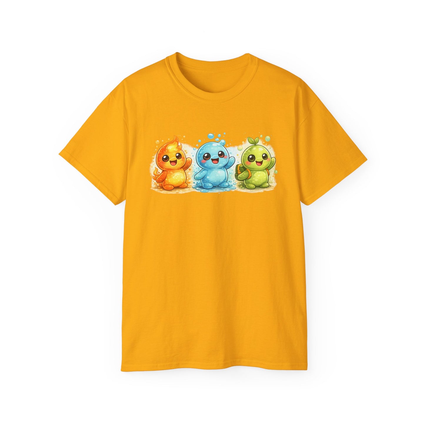 Cute Trio Slime Tee — Colorful Kawaii Slime Characters T-Shirt
