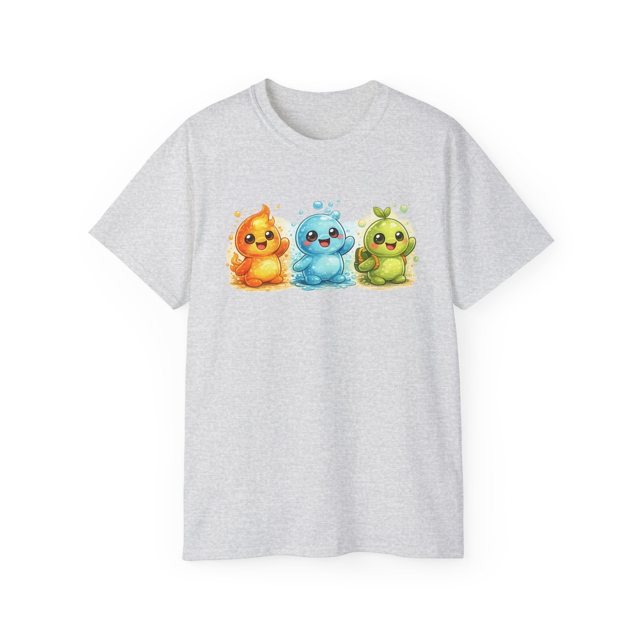 Cute Trio Slime Tee — Colorful Kawaii Slime Characters T-Shirt