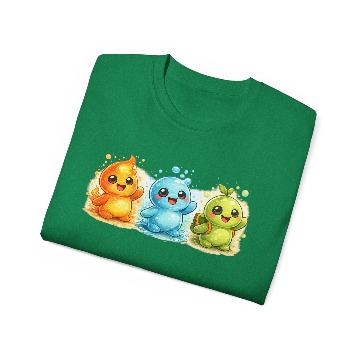Cute Trio Slime Tee — Colorful Kawaii Slime Characters T-Shirt