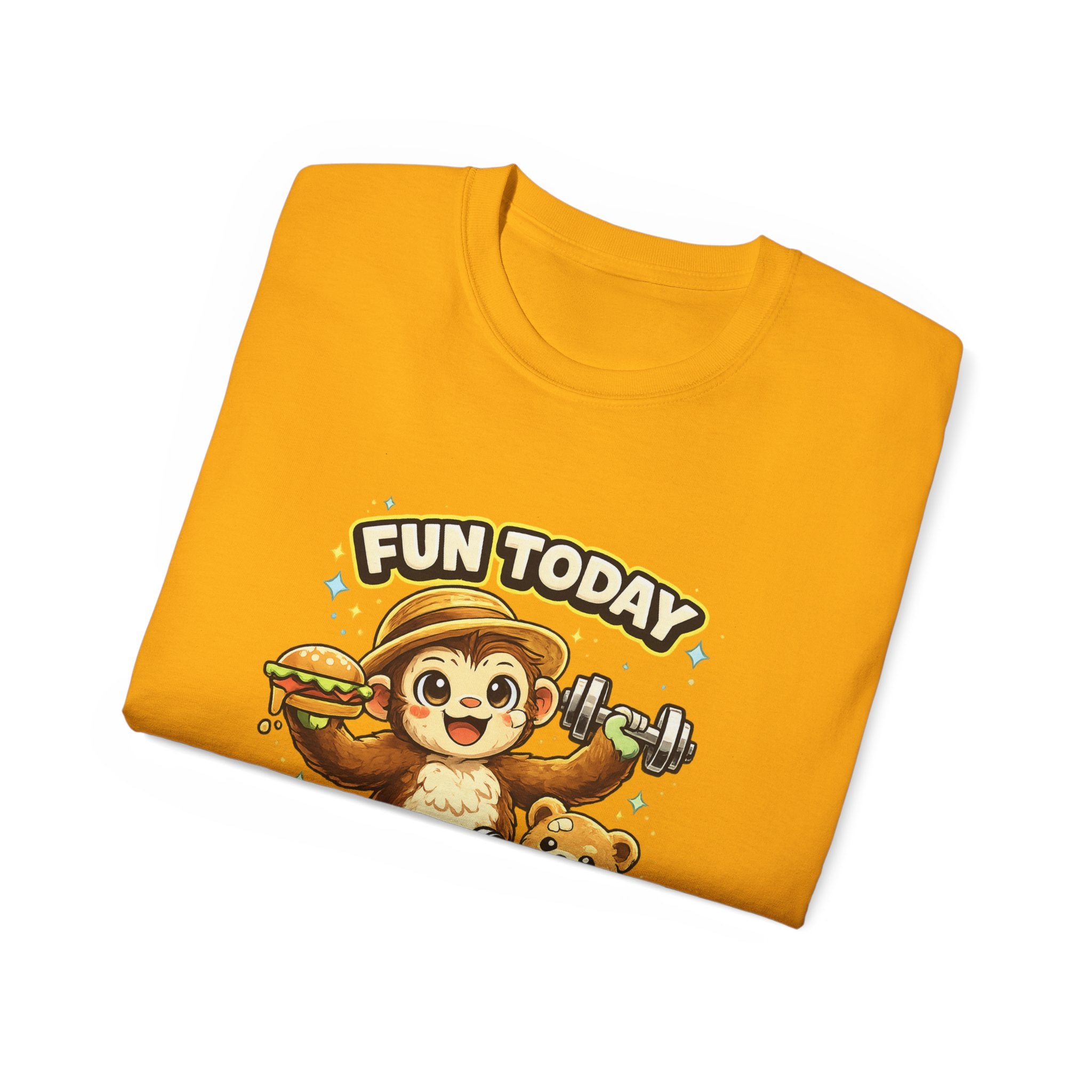 T-Shirt — “Fun Today, Fit Tomorrow” Sloth Workout Graphic Tee