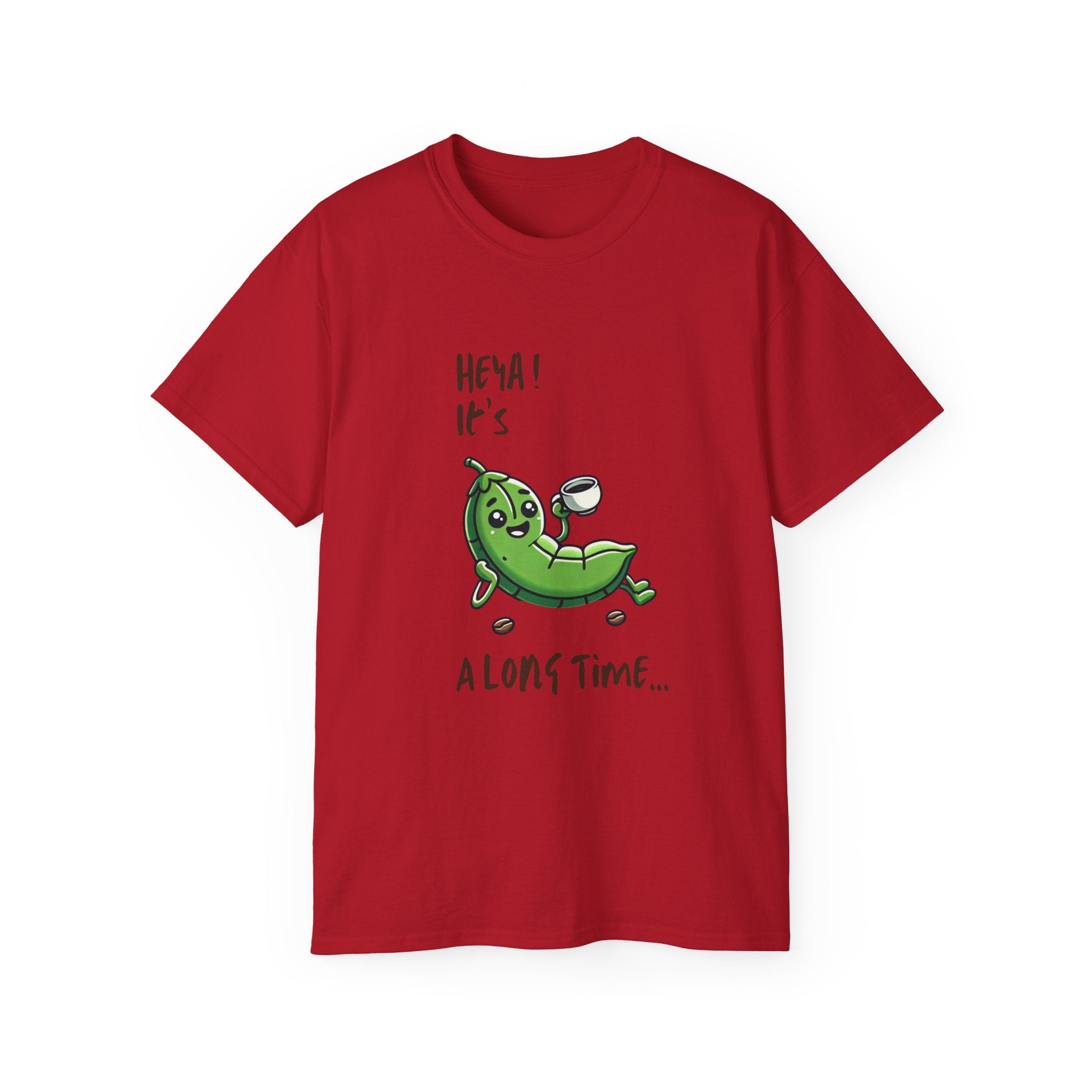Pea Relaxing Tee — "Heya! It's A Long Time..." Funny Vegetable Graphic Shirt