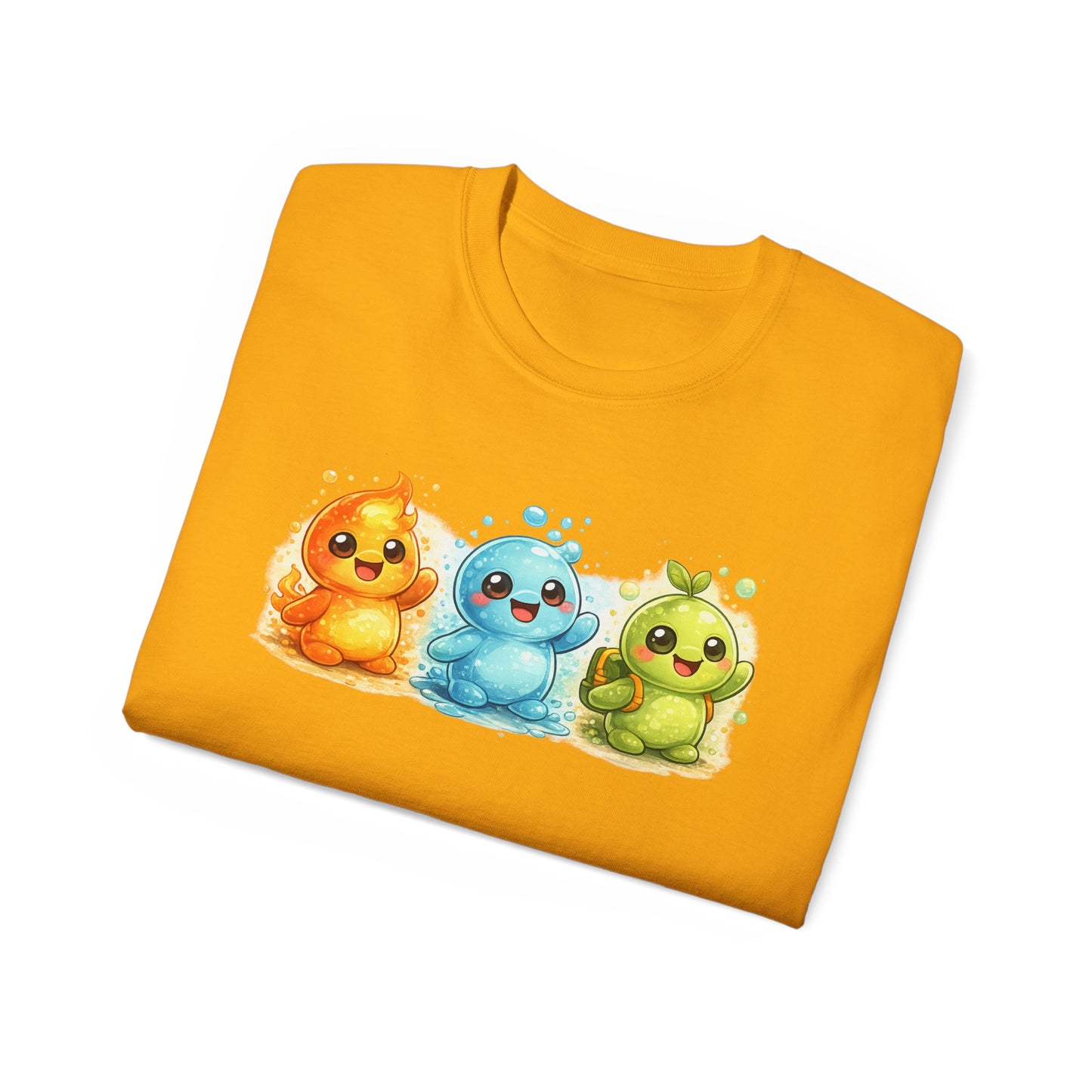 Cute Trio Slime Tee — Colorful Kawaii Slime Characters T-Shirt