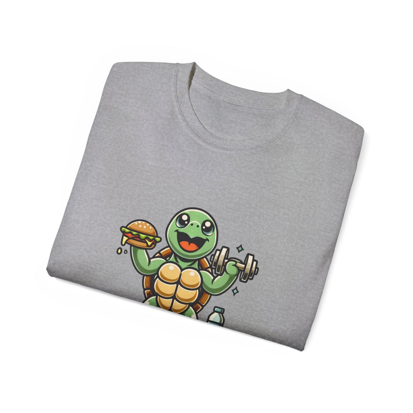 Turtle Fitness Tee — "Fun Today, Fit Tomorrow" Cute Workout Graphic Shirt