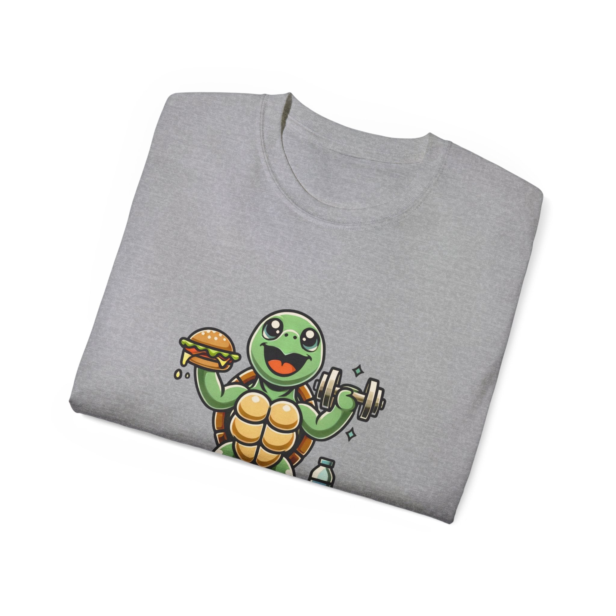 Turtle Fitness Tee — "Fun Today, Fit Tomorrow" Cute Workout Graphic Shirt