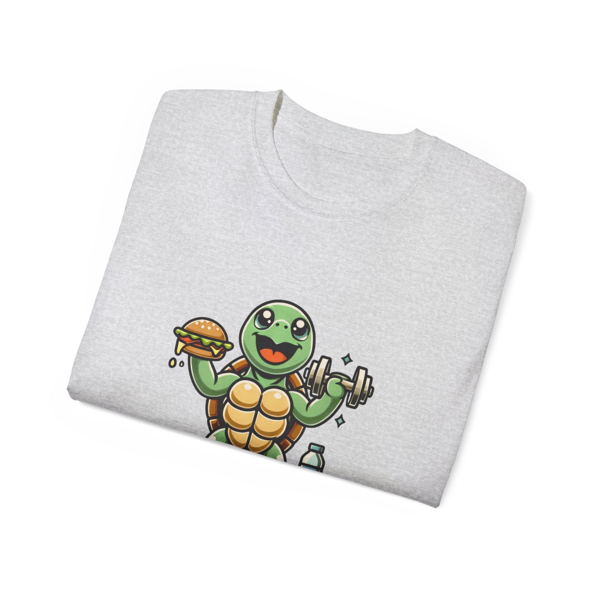 Turtle Fitness Tee — "Fun Today, Fit Tomorrow" Cute Workout Graphic Shirt