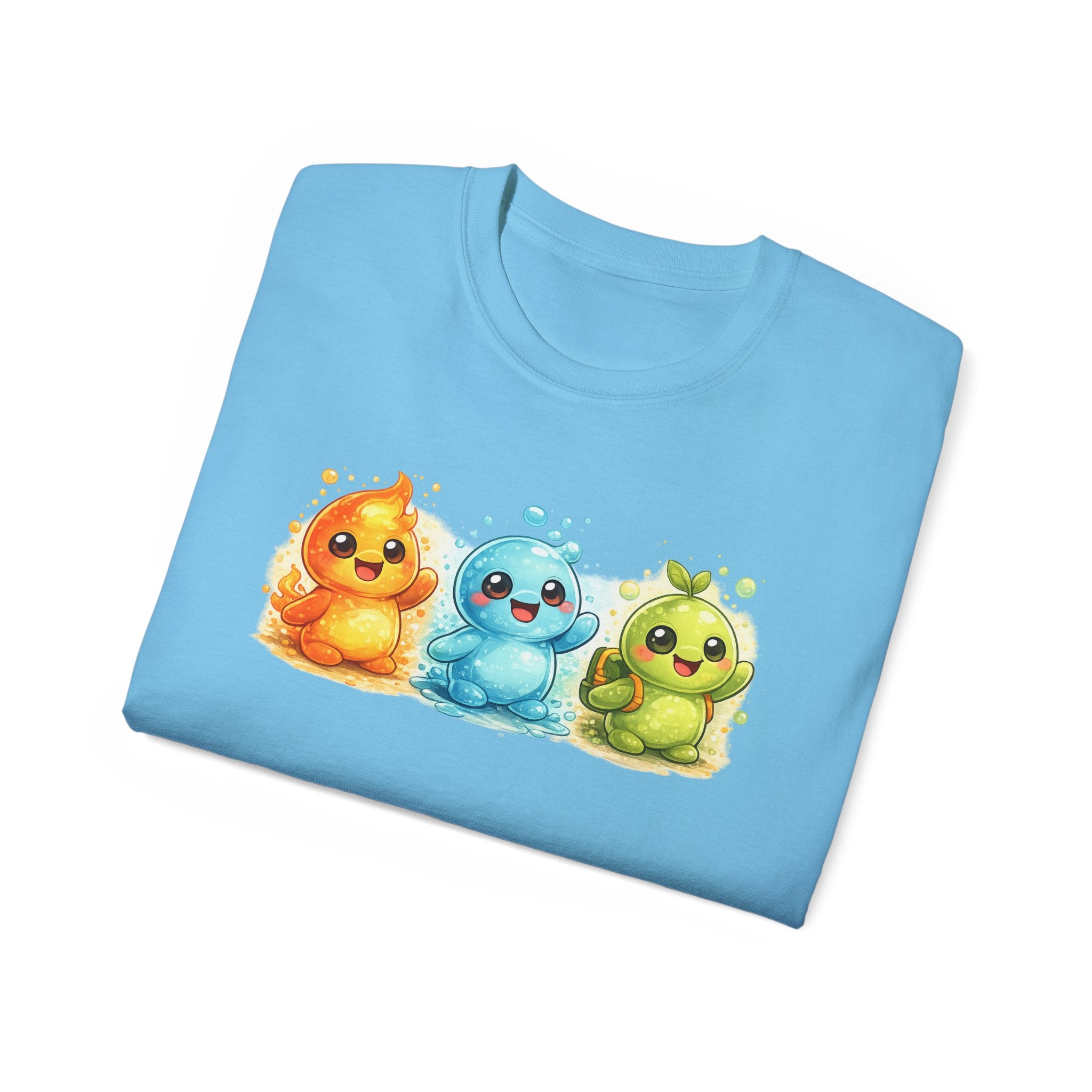 Cute Trio Slime Tee — Colorful Kawaii Slime Characters T-Shirt