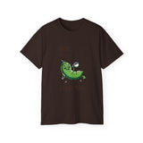 Pea Relaxing Tee — "Heya! It's A Long Time..." Funny Vegetable Graphic Shirt