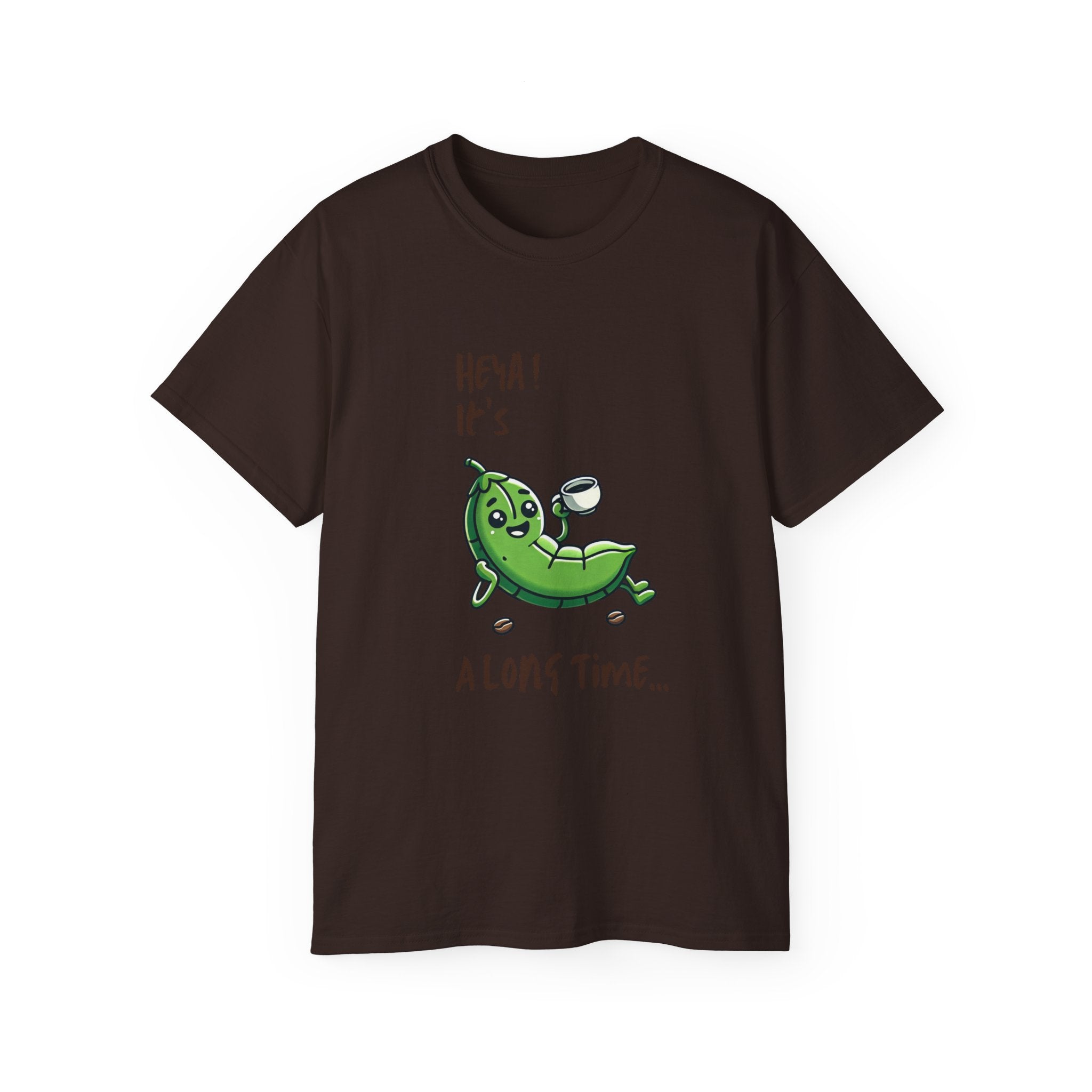 Pea Relaxing Tee — "Heya! It's A Long Time..." Funny Vegetable Graphic Shirt