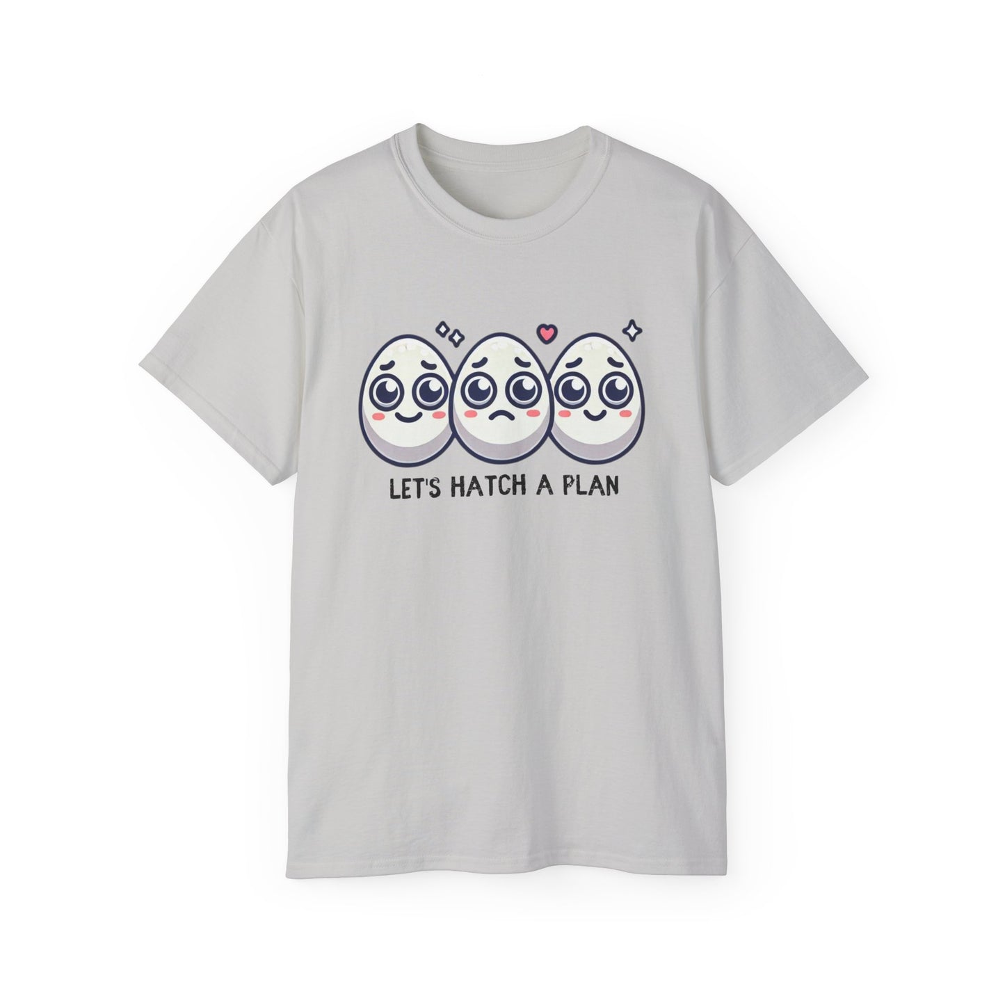 Let's Hatch a Plan Tee — Cute Egg Trio Graphic T-Shirt