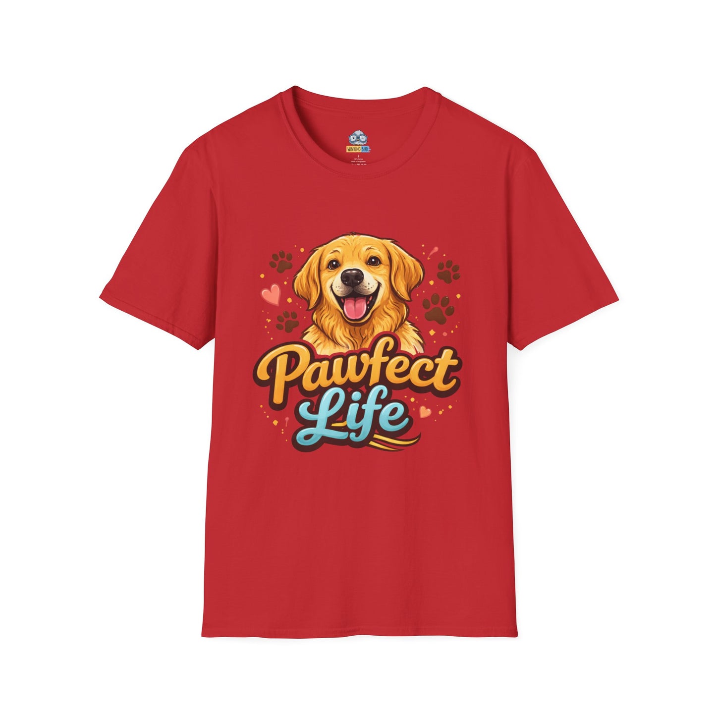 T-Shirt — "Pawfect Life" Golden Retriever Graphic Tee