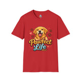 T-Shirt — "Pawfect Life" Golden Retriever Graphic Tee