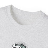 Cute Cat & Mouse Graphic Tee – 'Meow' Cartoon Pet Shirt