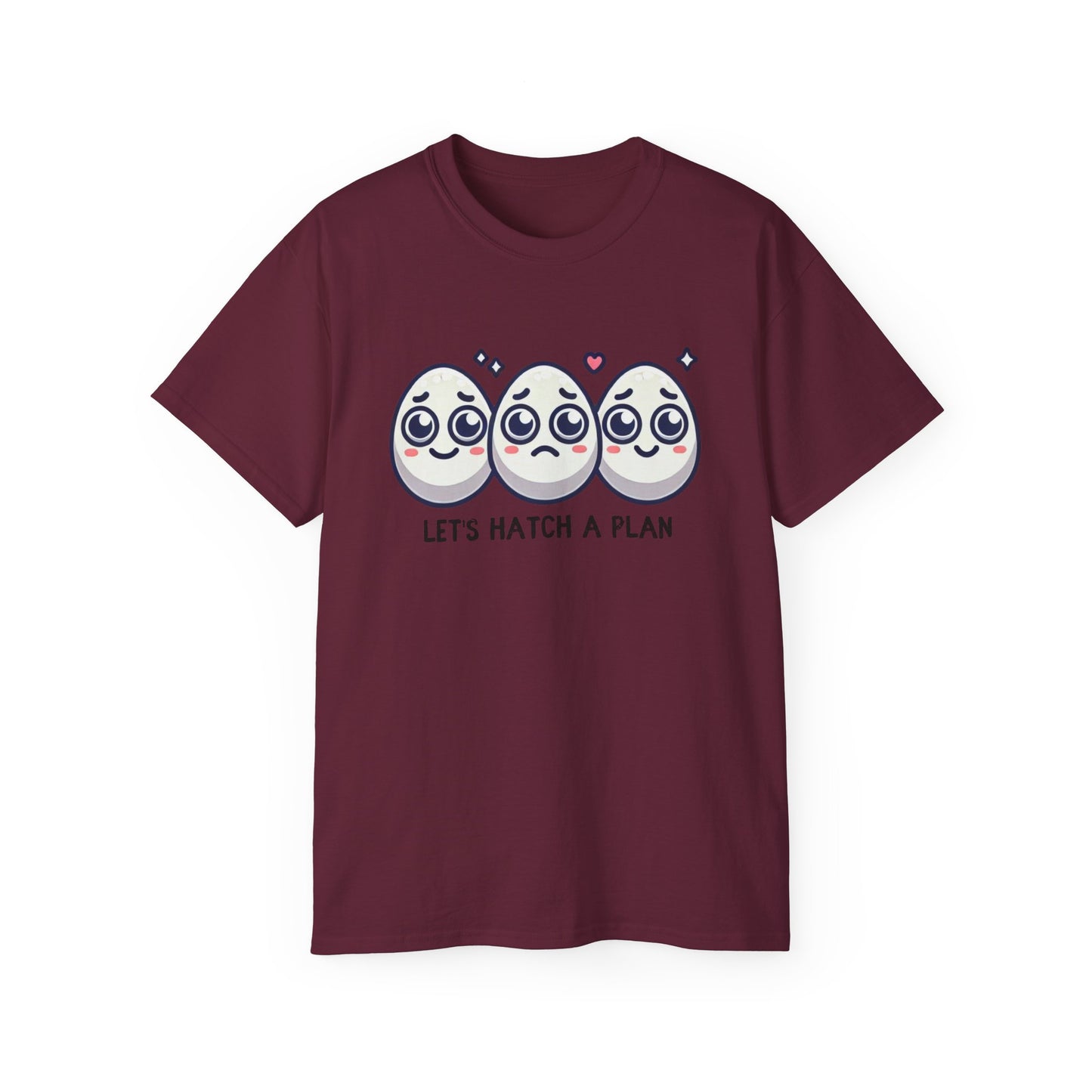 Let's Hatch a Plan Tee — Cute Egg Trio Graphic T-Shirt