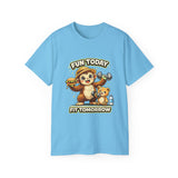 T-Shirt — “Fun Today, Fit Tomorrow” Sloth Workout Graphic Tee