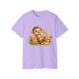 Cute Monkey Family Orange Juice T‑Shirt — Playful Tropical Kids Tee