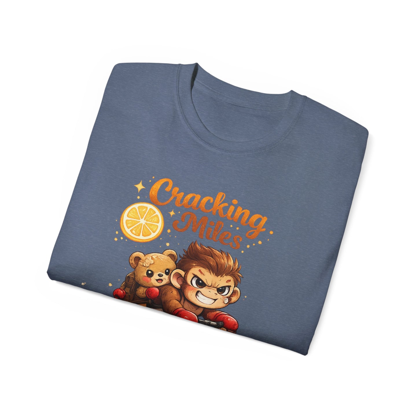 Cracking Miles Monkey Bike Tee — Cute Bear Rider Graphic T-Shirt