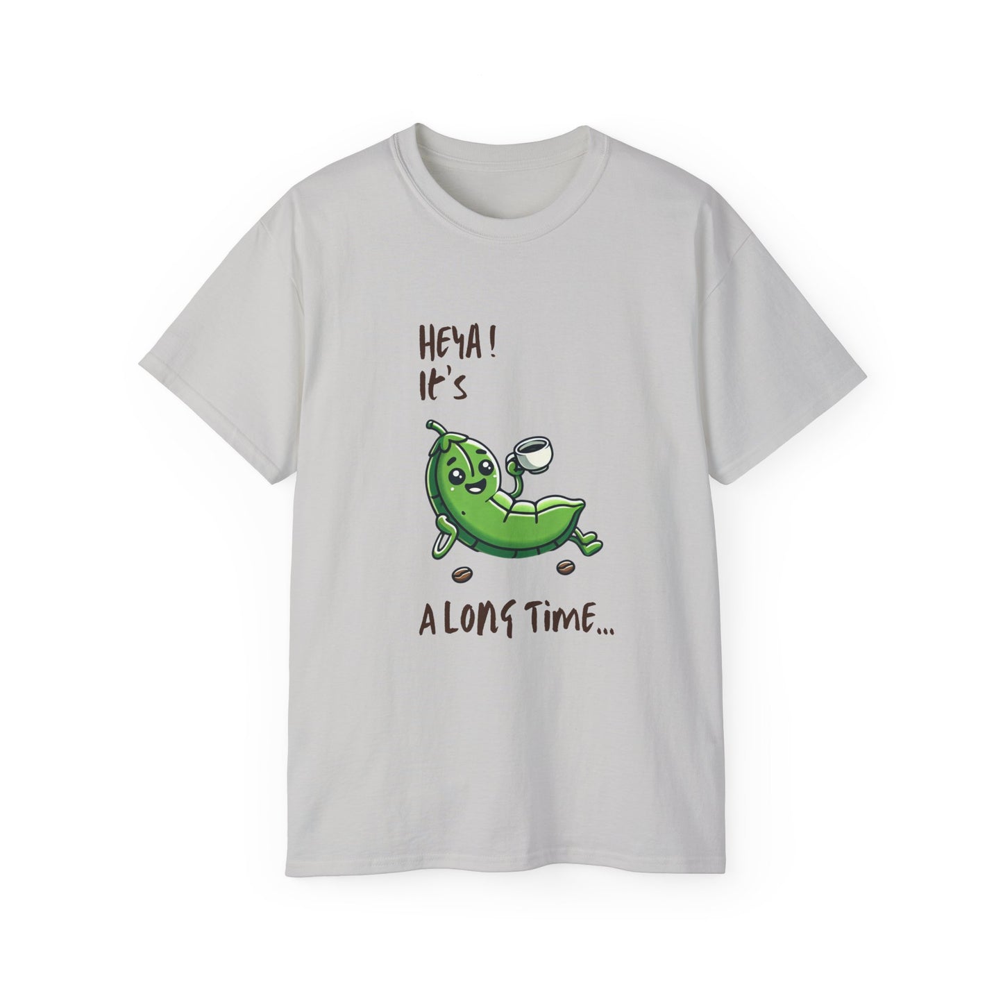 Pea Relaxing Tee — "Heya! It's A Long Time..." Funny Vegetable Graphic Shirt