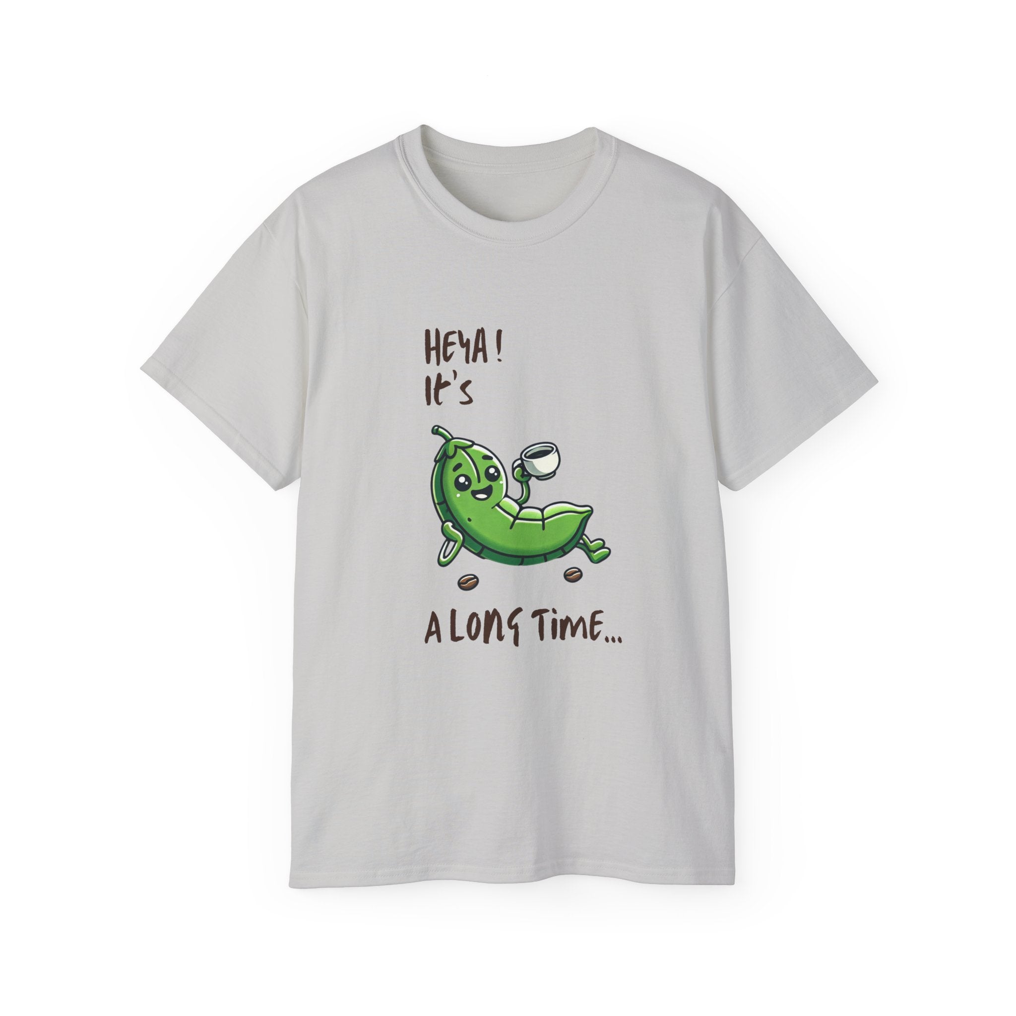 Pea Relaxing Tee — "Heya! It's A Long Time..." Funny Vegetable Graphic Shirt