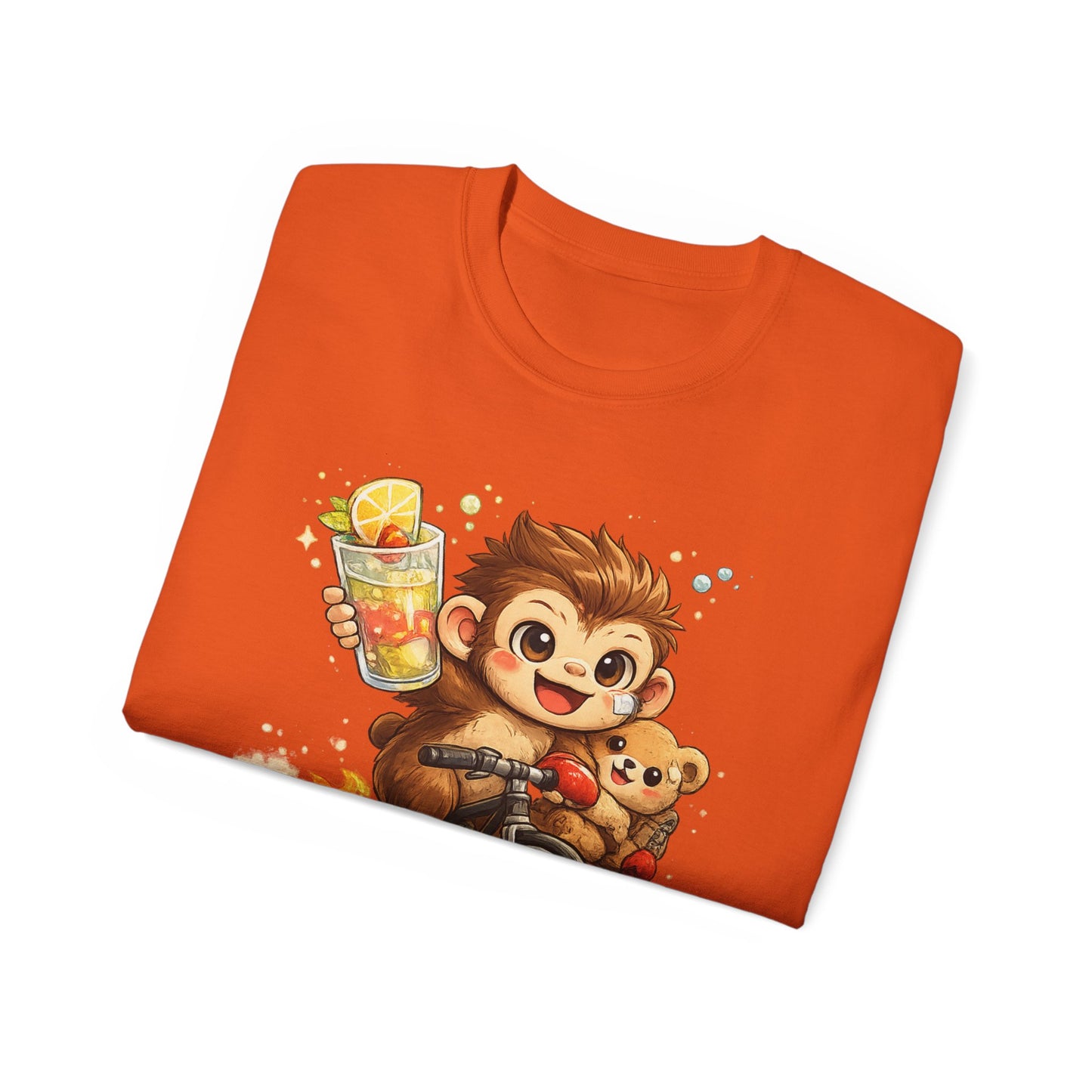 Cute Hedgehog Riding Bike T‑Shirt — Adorable Cartoon Animal Tee (With Teddy)
