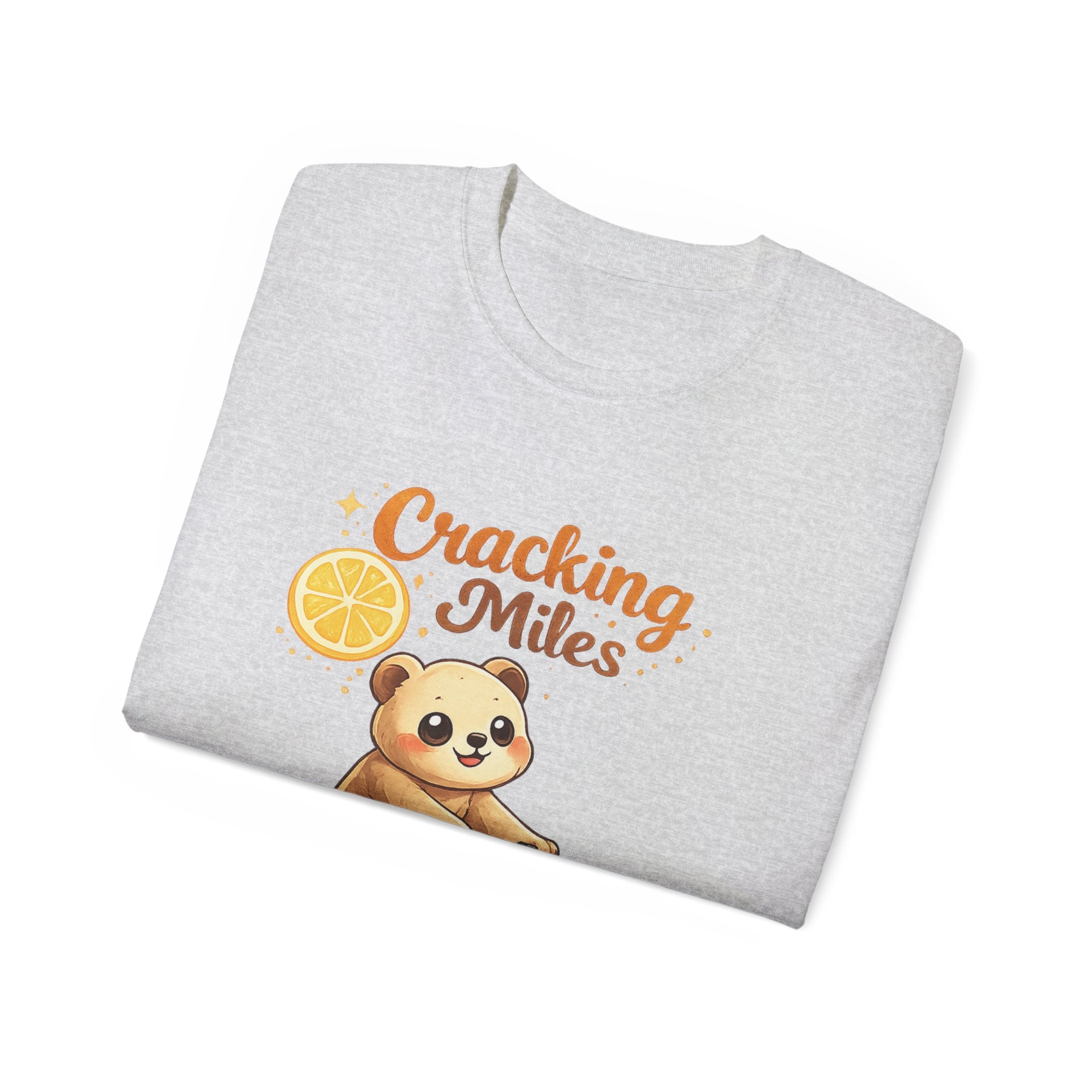 Cracking Miles Cute Bear on Bicycle T‑Shirt