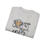 Enjoy Every Moment Tee — Cute Relaxing Monkey Graphic T-Shirt
