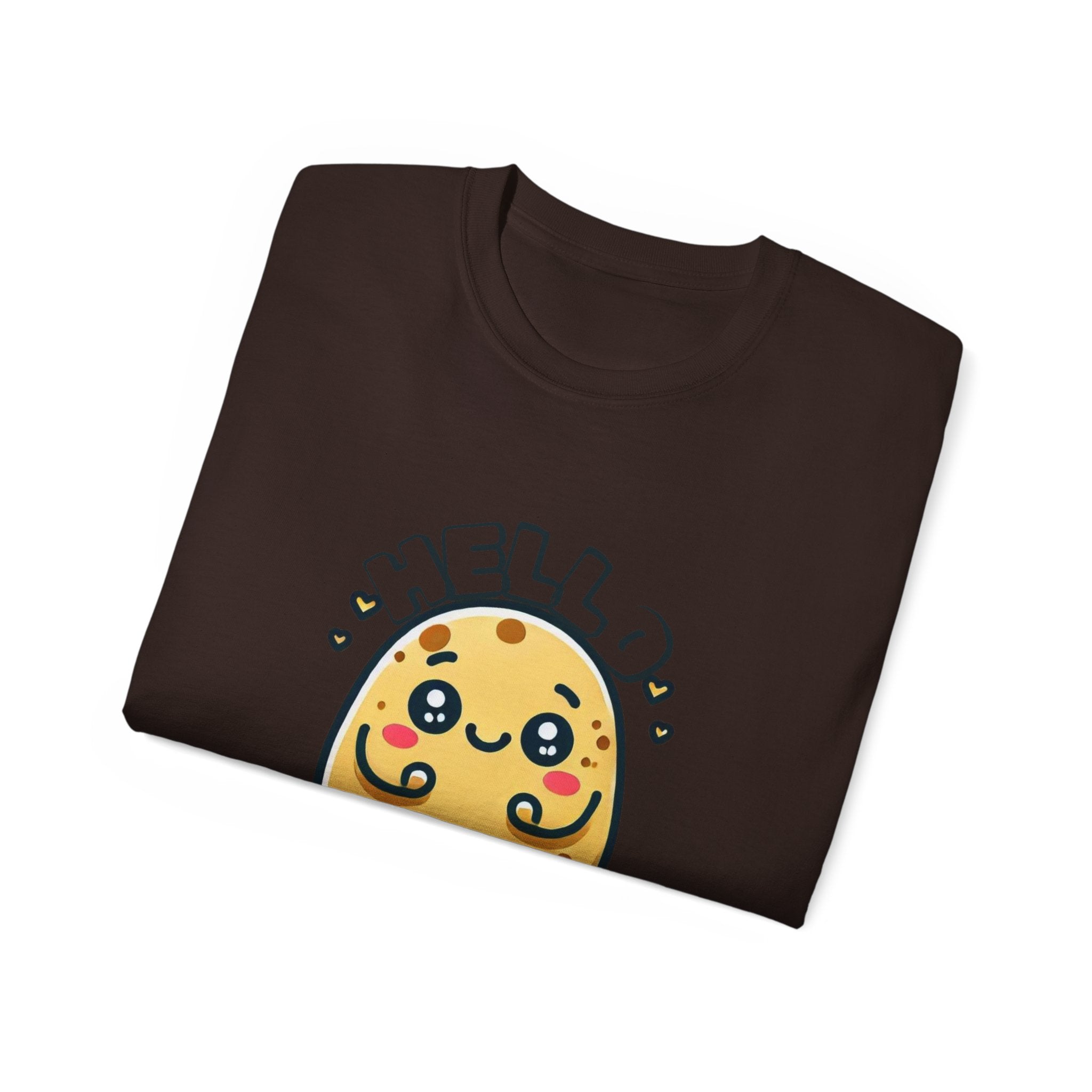 Hello Potato Cute Kawaii Tee — Funny Cartoon Veggie Shirt