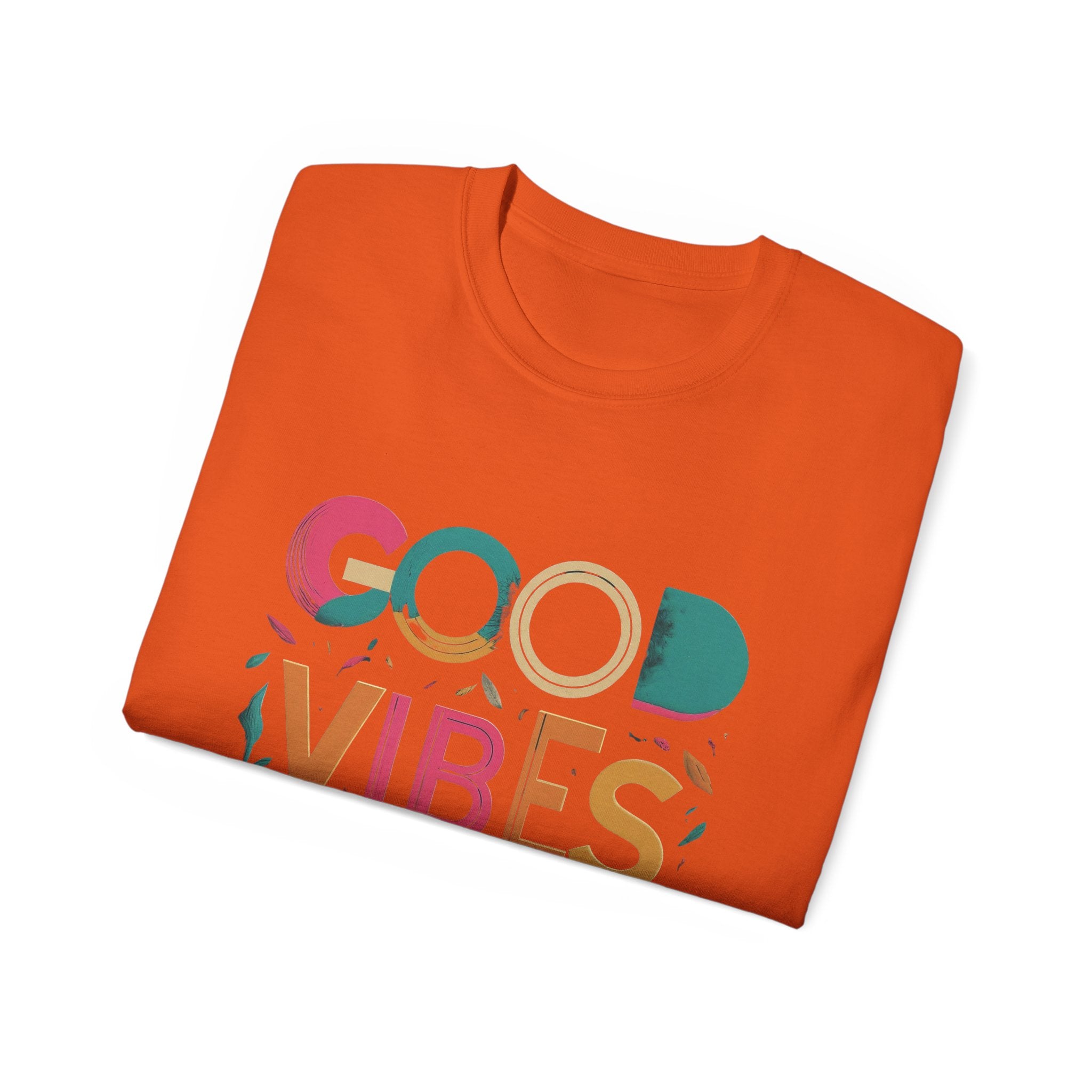 Good Vibes Only T-Shirt — Colorful Positive Message Tee