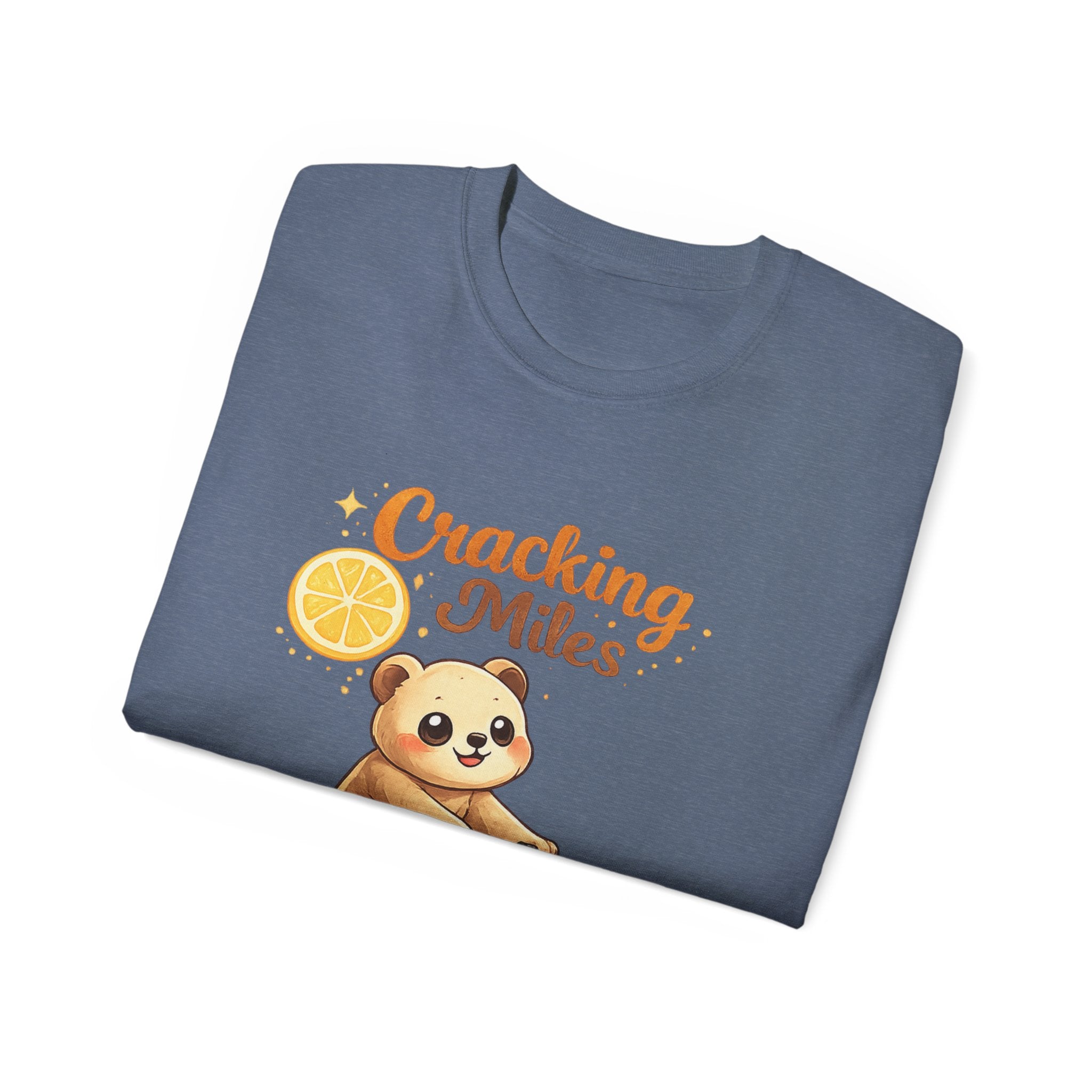 Cracking Miles Cute Bear on Bicycle T‑Shirt
