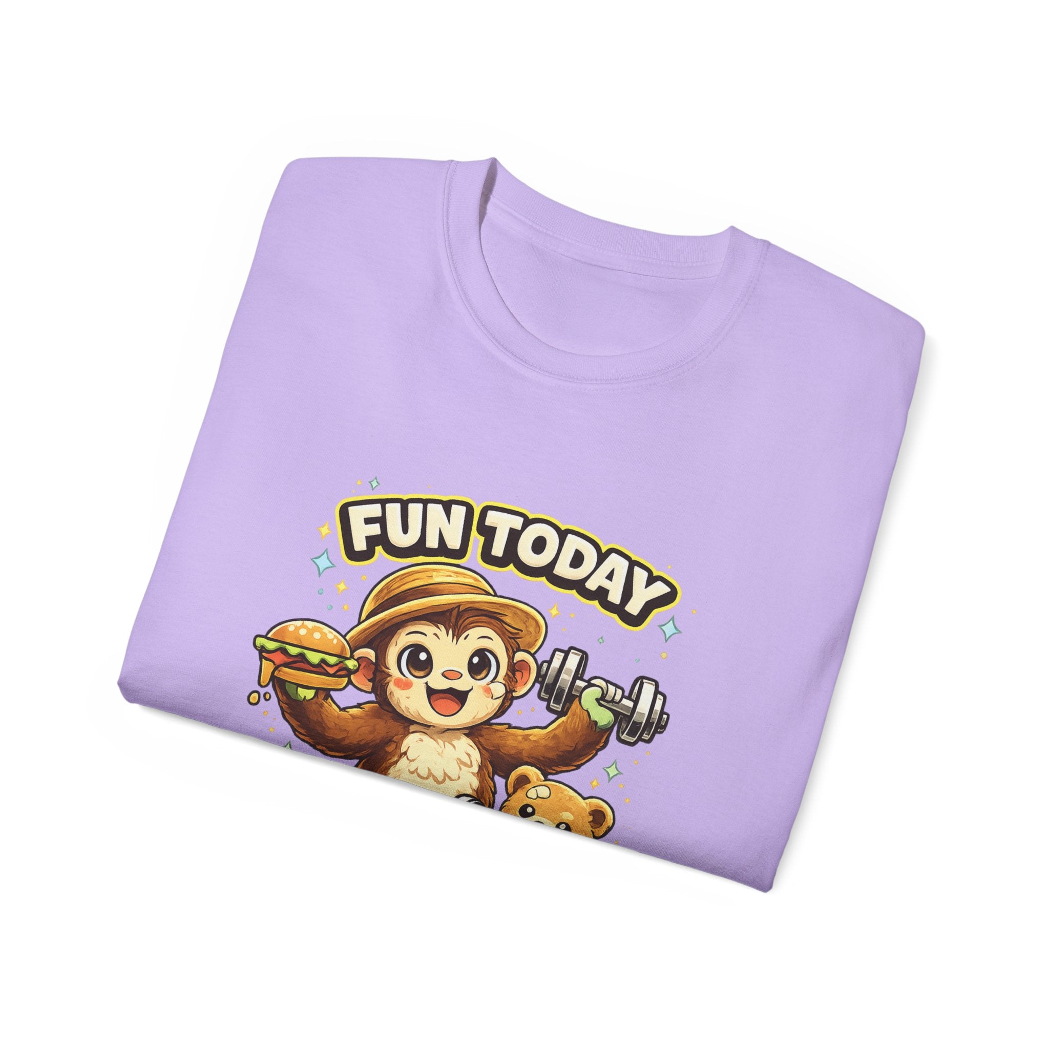 T-Shirt — “Fun Today, Fit Tomorrow” Sloth Workout Graphic Tee