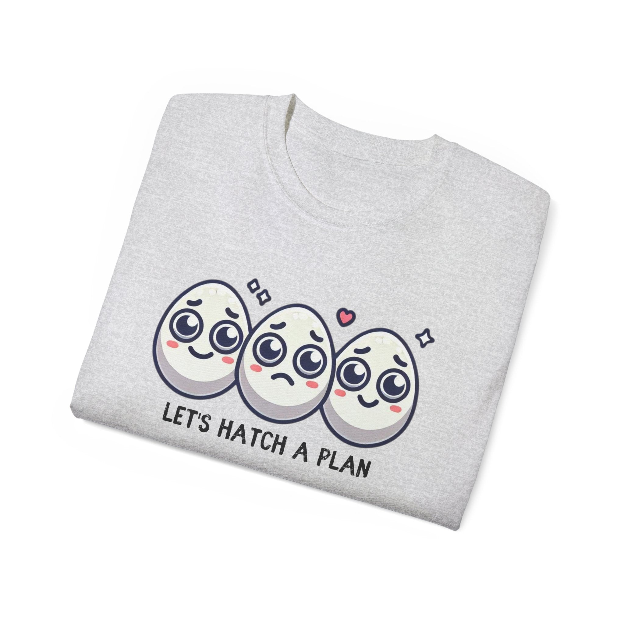 Let's Hatch a Plan Tee — Cute Egg Trio Graphic T-Shirt