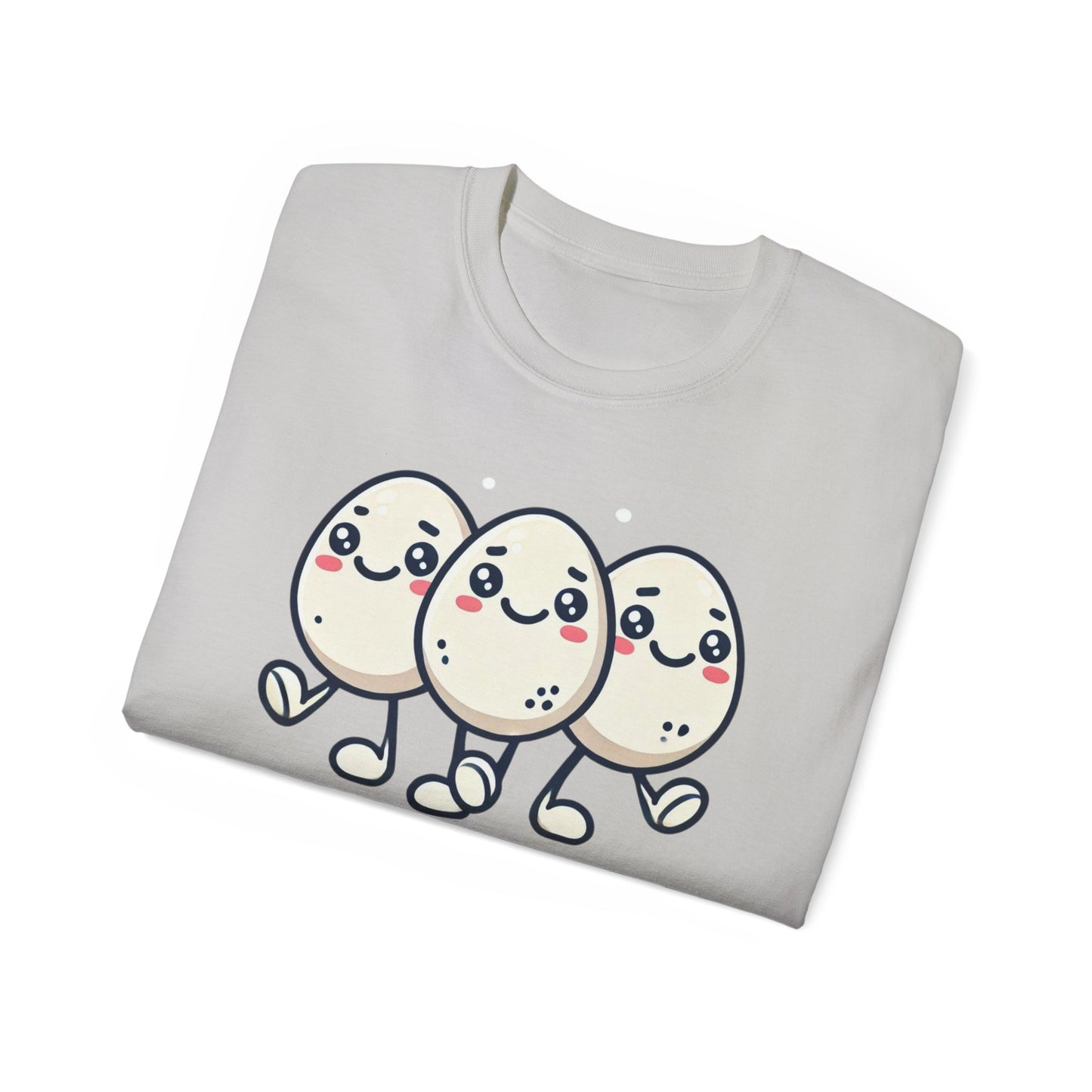 Cute Egg Friends T‑Shirt — "Good Vibes Only" Kawaii Tee
