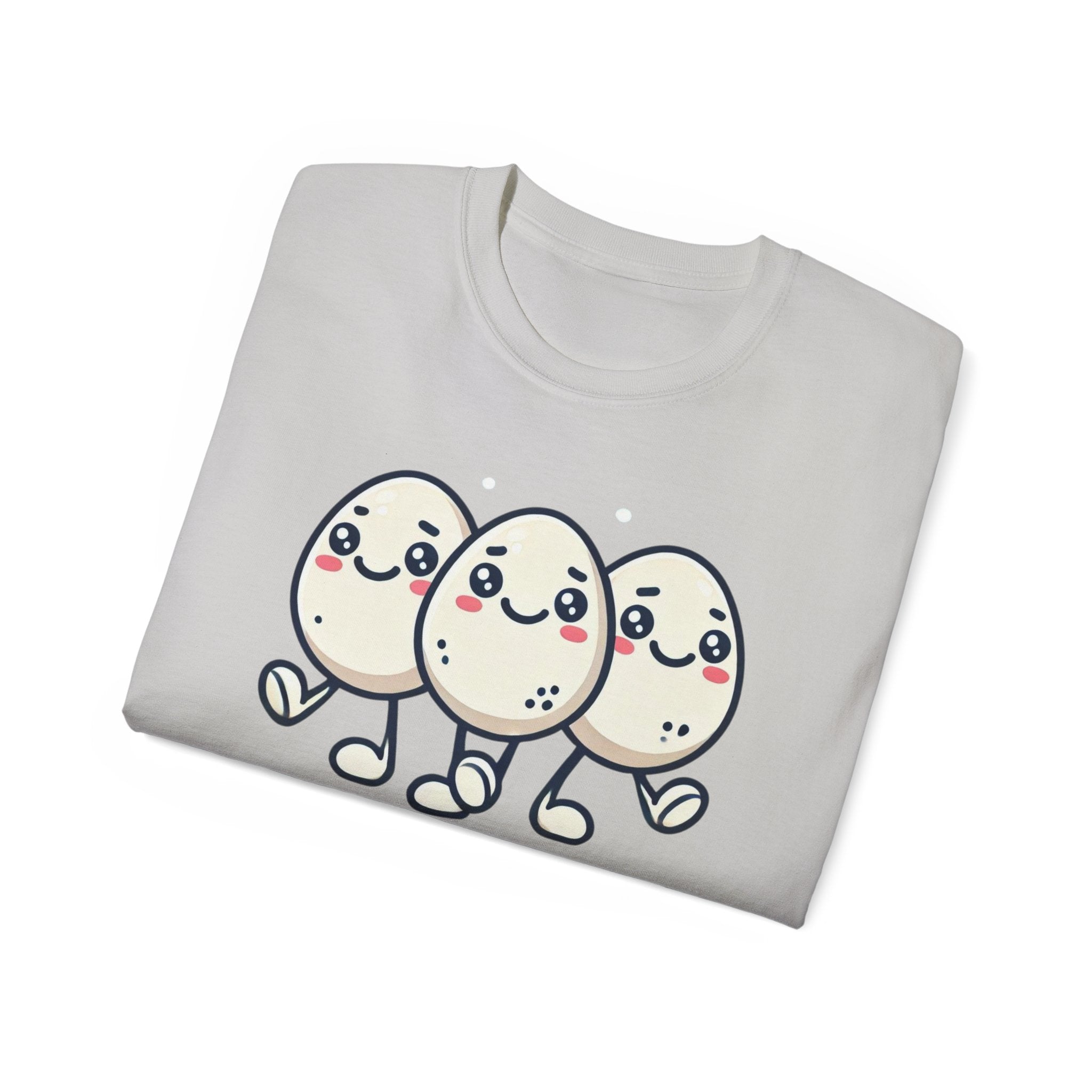 Cute Egg Friends T‑Shirt — "Good Vibes Only" Kawaii Tee