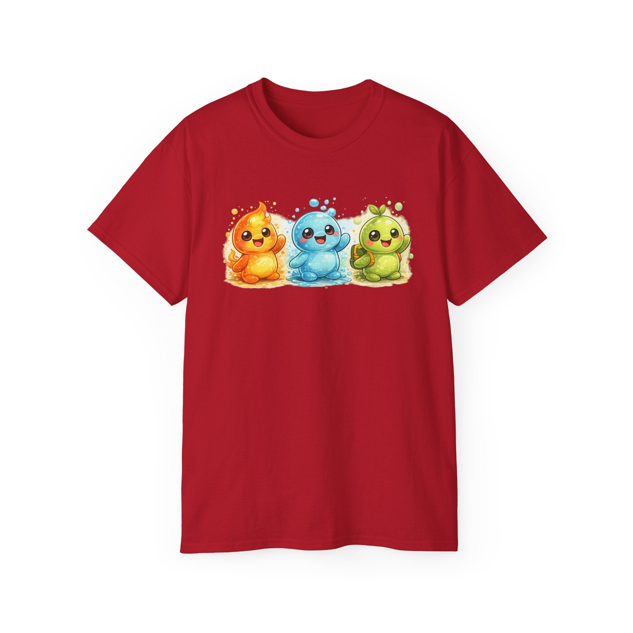 Cute Trio Slime Tee — Colorful Kawaii Slime Characters T-Shirt