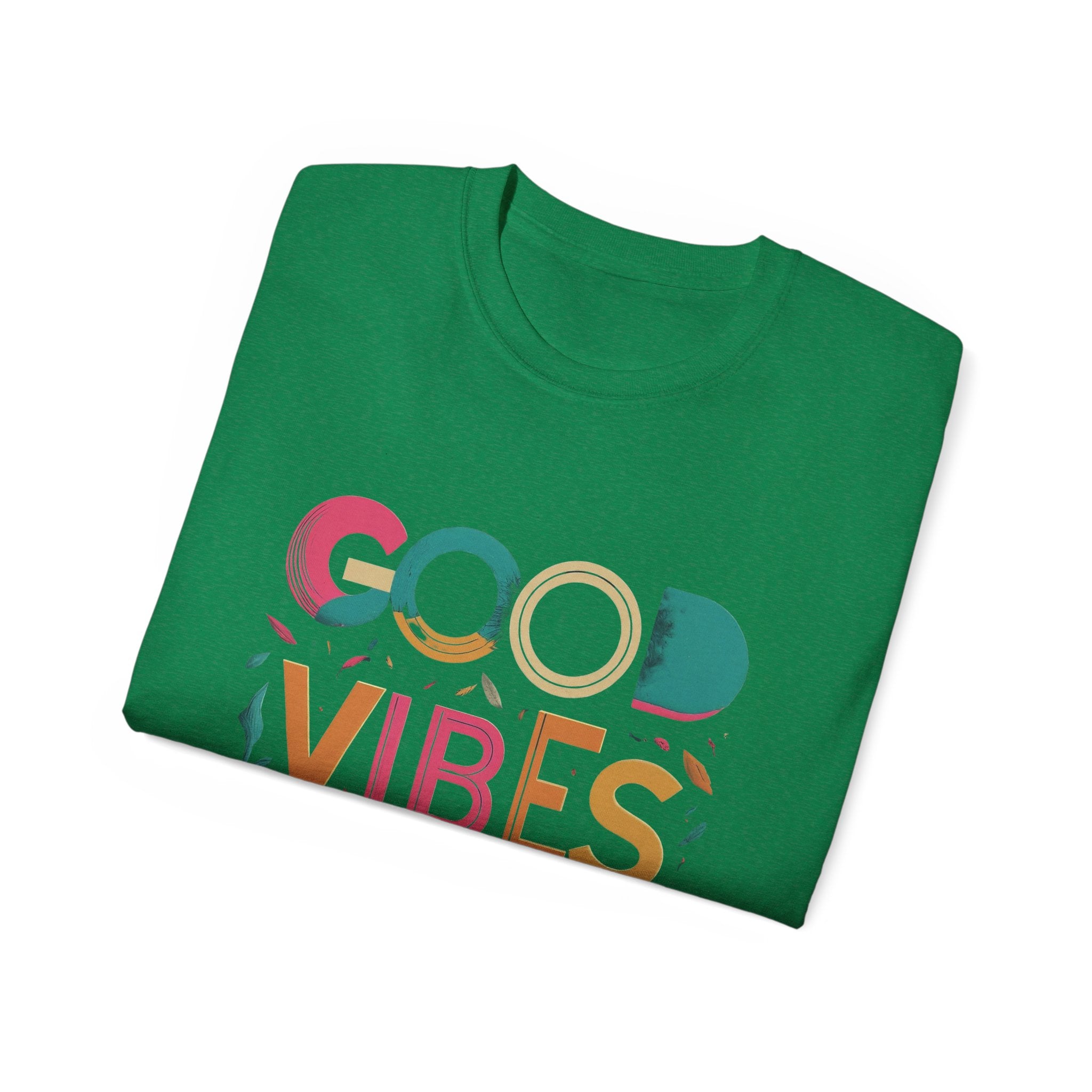 Good Vibes Only T-Shirt — Colorful Positive Message Tee
