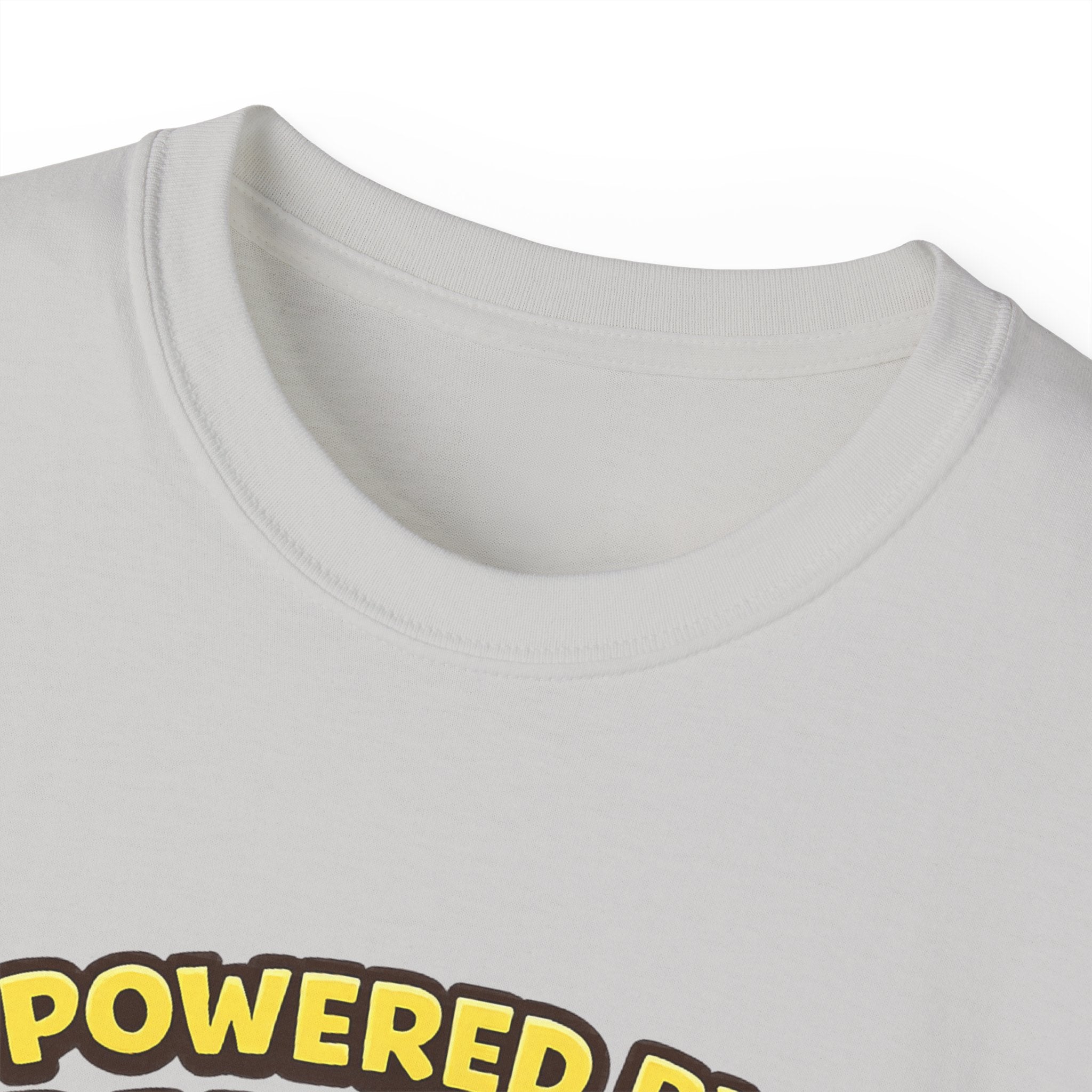 Powered by Bananas Tee — Cute Surfing Monkey & Teddy Graphic Shirt