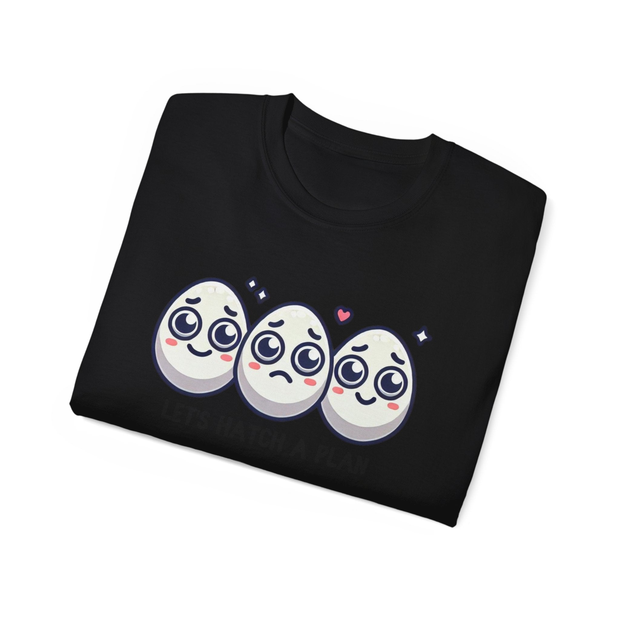 Let's Hatch a Plan Tee — Cute Egg Trio Graphic T-Shirt